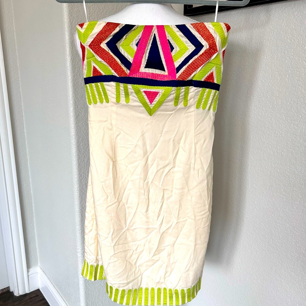Mara Hoffman Embroidered Strapless Dress